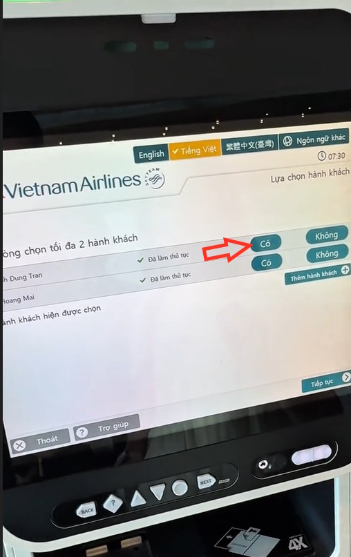 Instructions for automatic baggage check-in without queuing Picture 5
