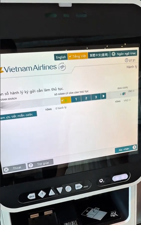 Instructions for automatic baggage check-in without queuing Picture 7