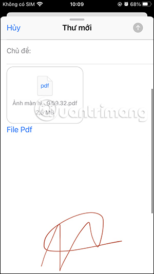 Instructions on how to send emails with attachments on iPhone. Picture 18