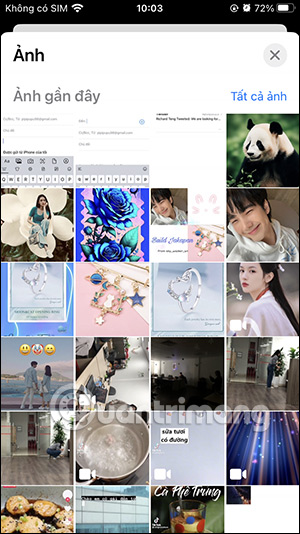 Instructions on how to send emails with attachments on iPhone. Picture 3