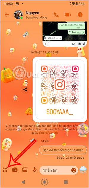 Picture 1 of Instructions on sending files via Messenger on your phone and computer.