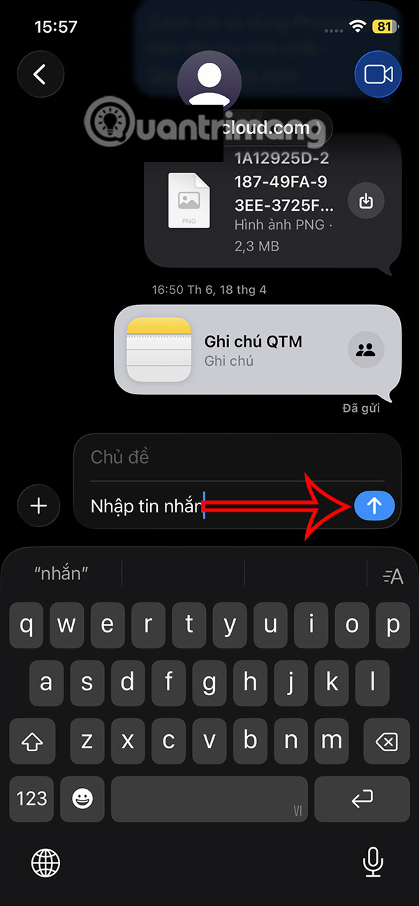 How to send invisible messages on iPhone Picture 1