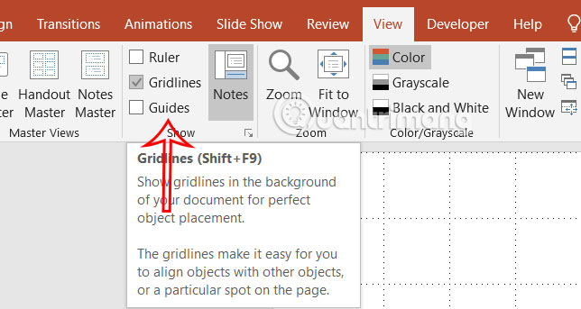 Instructions for setting margins in PowerPoint Picture 1