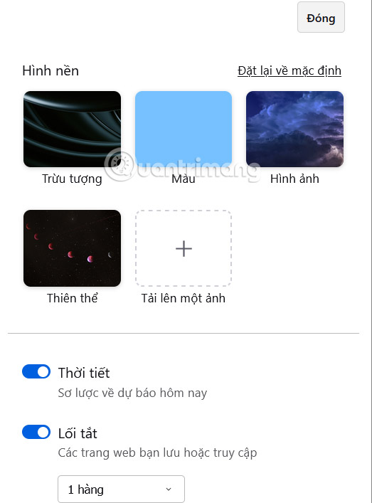 Instructions for setting new tab wallpaper on Firefox Picture 4