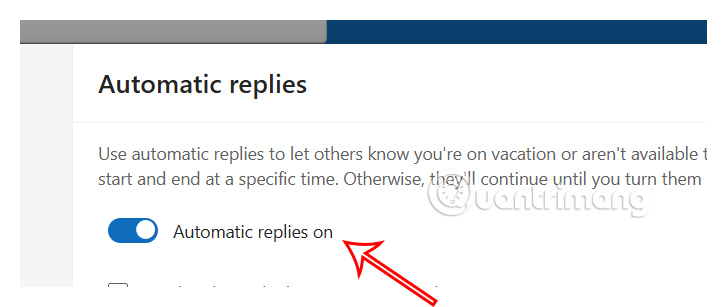 Instructions for setting up an out of office email on Outlook Picture 3