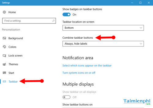 Instructions for setting up and hiding labels on the Windows 10 Taskbar Picture 2