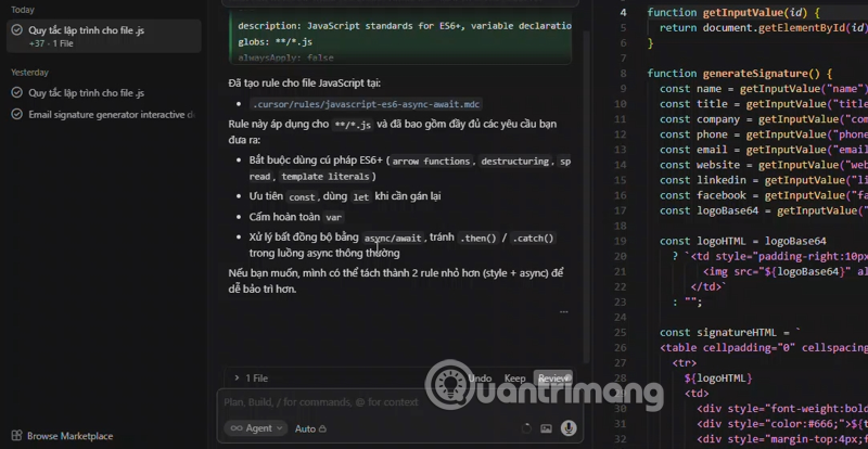 Picture 6 of Instructions on setting up rules in Cursor