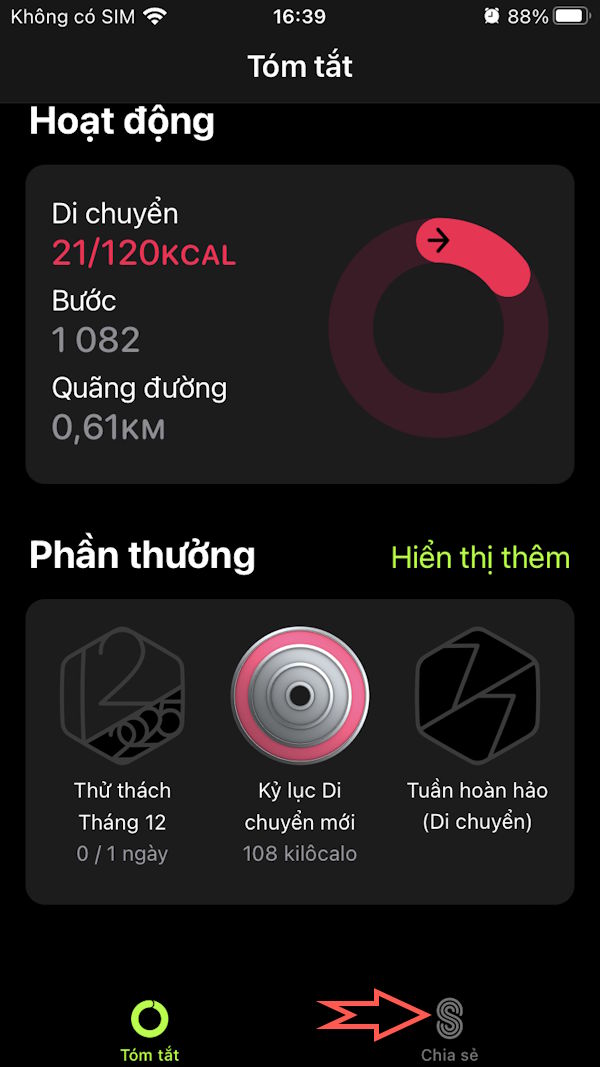 How to share your workout activities on iPhone Picture 1