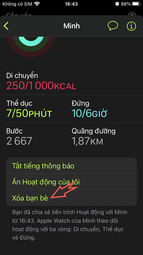 How to share your workout activities on iPhone Picture 8