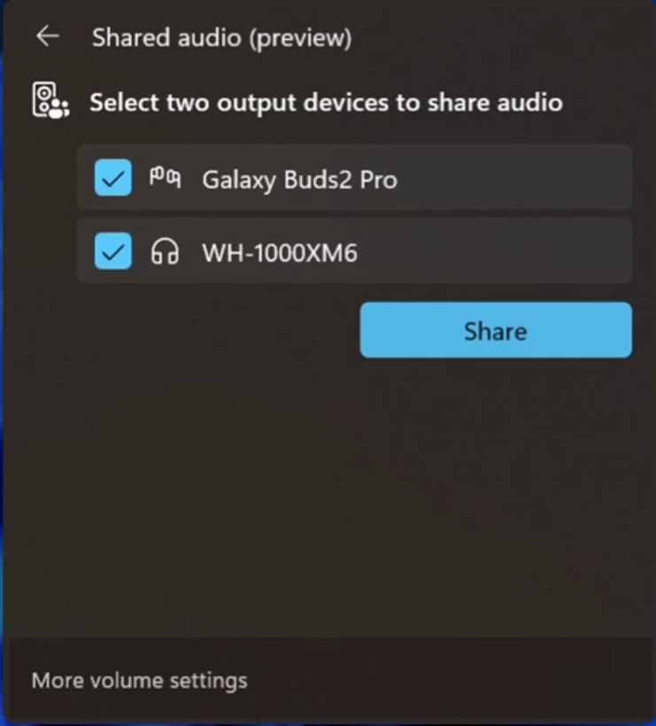 Instructions for sharing audio between two devices on Windows Picture 2