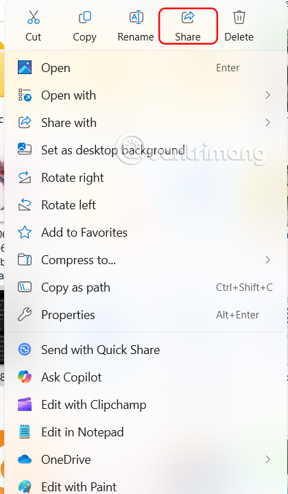 Instructions for sharing files using Nearby Sharing Windows 11 Picture 3