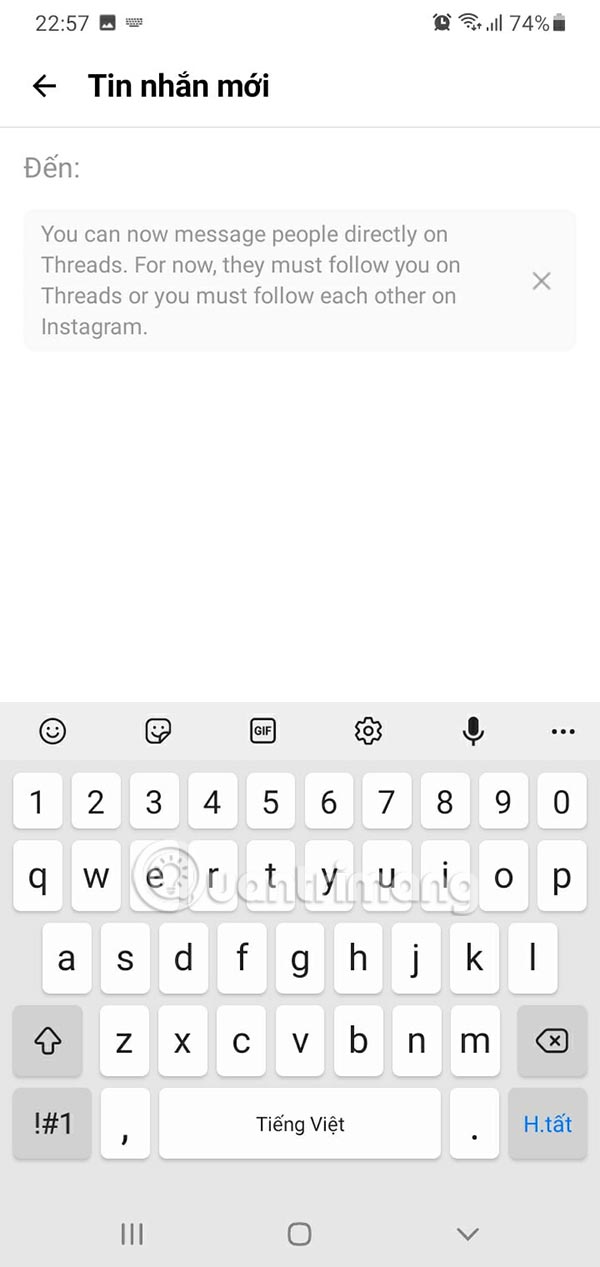 Instructions for messaging on the Threads app Picture 3