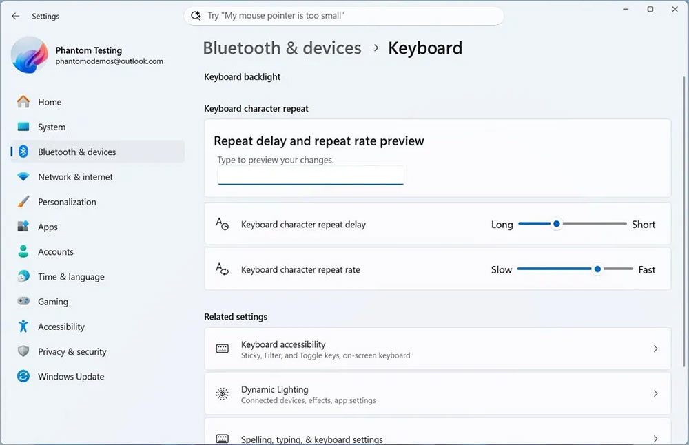 Instructions to turn on Windows 11 keyboard backlight Picture 1