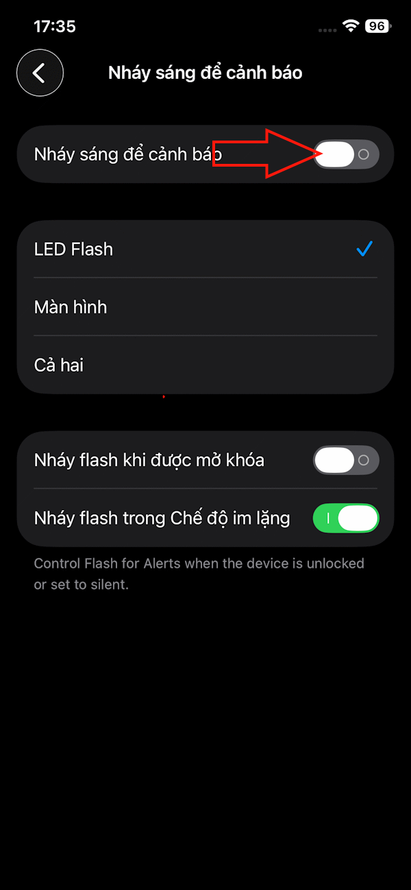 Instructions to turn on iPhone screen flash Picture 4