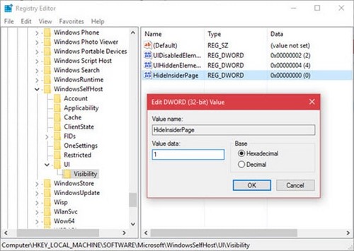 Instructions for uninstalling Windows Insider Program Picture 6