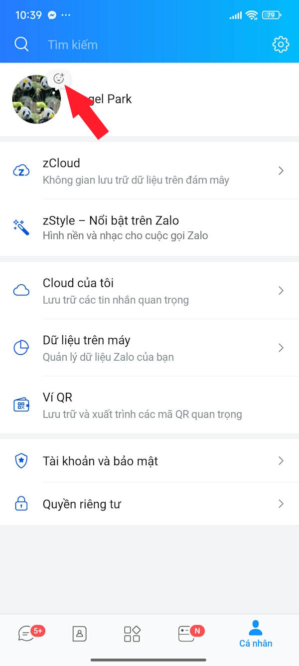 Instructions on how to update your status on Zalo Picture 2