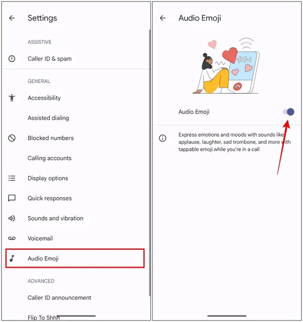 Instructions for using audio emoji on Google phones Picture 2