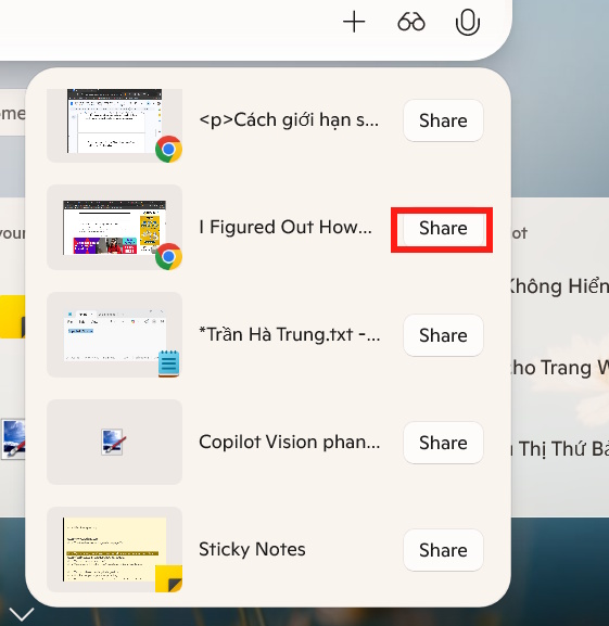 Instructions on using Copilot Vision to analyze screen content. Picture 2