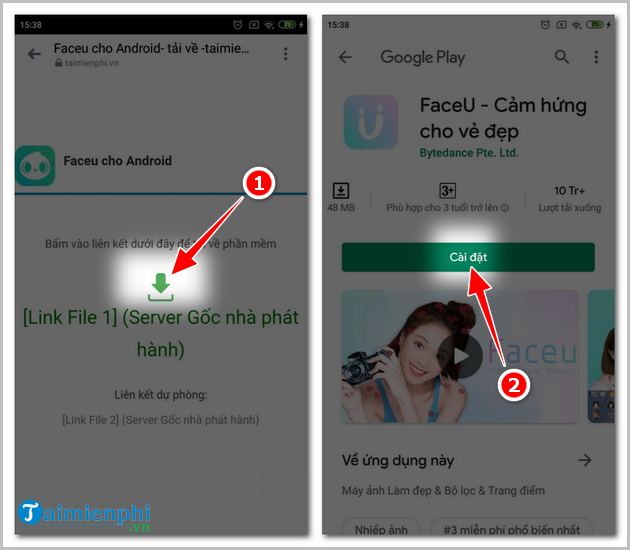 Picture 1 of Instructions for using FaceU on your phone.