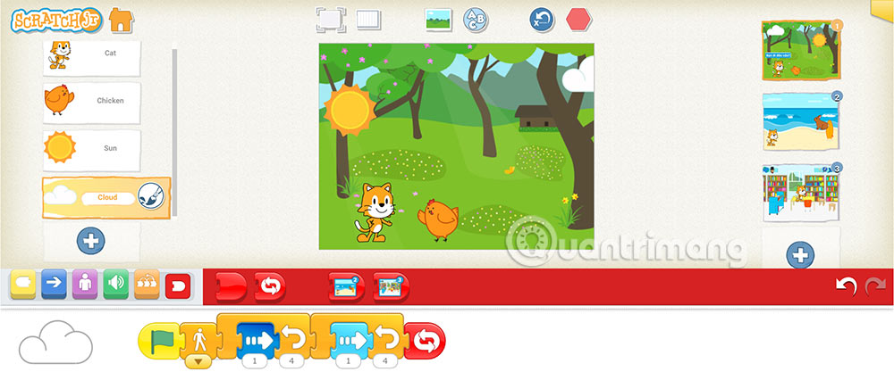 Instructions for using loops in ScratchJR Picture 9