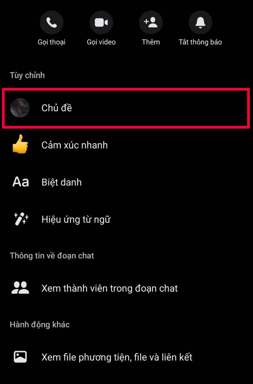 Instructions for using personal photos as Messenger chat background Picture 1
