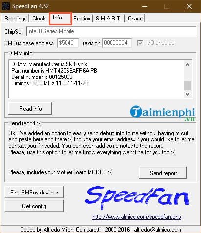 Picture 5 of Instructions for using SpeedFan to check CPU temperature and fan speed.