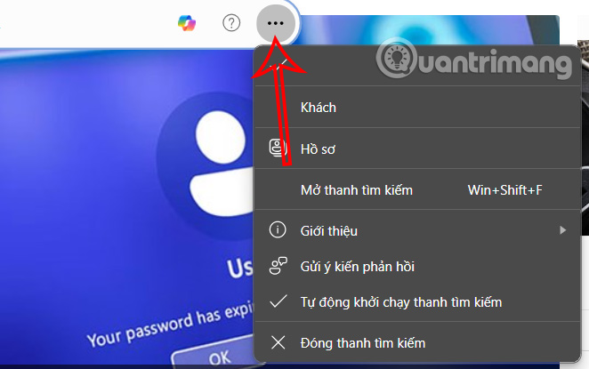 Instructions for using the Search bar on Microsoft Edge Picture 5