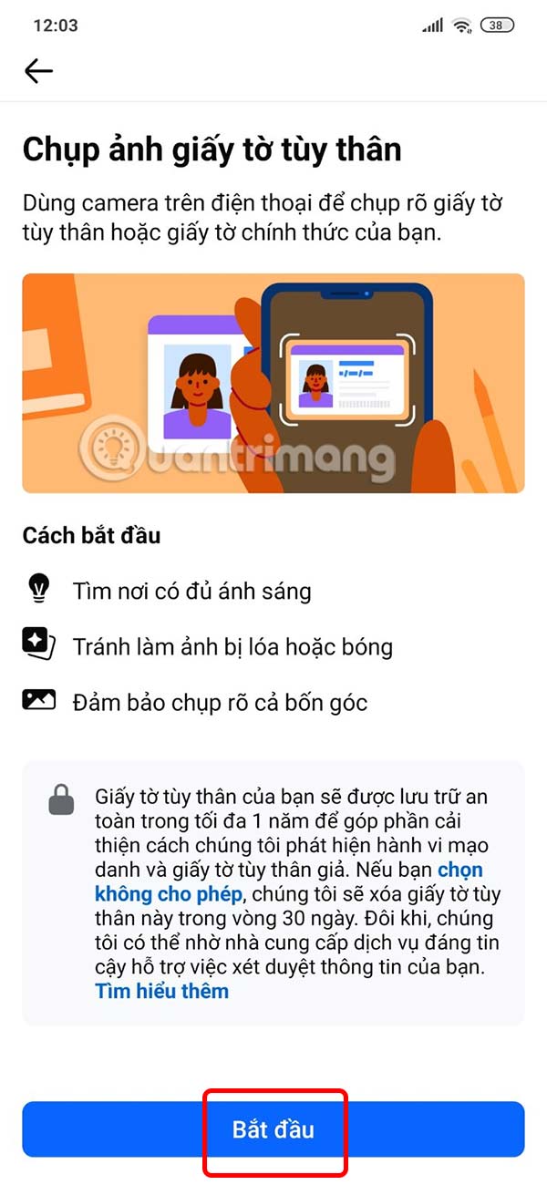 Instructions for verifying Facebook account identity Picture 15
