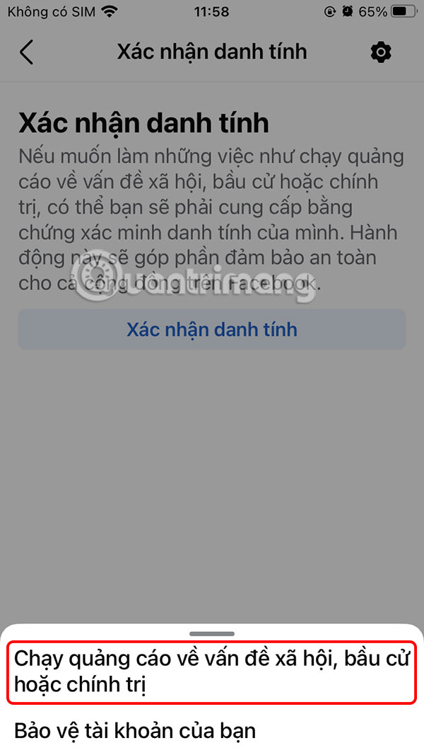 Instructions for verifying Facebook account identity Picture 7