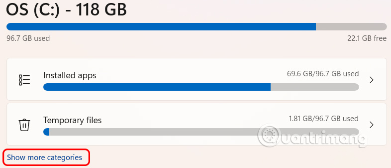 How to view files taking up disk space on Windows 11 Picture 2
