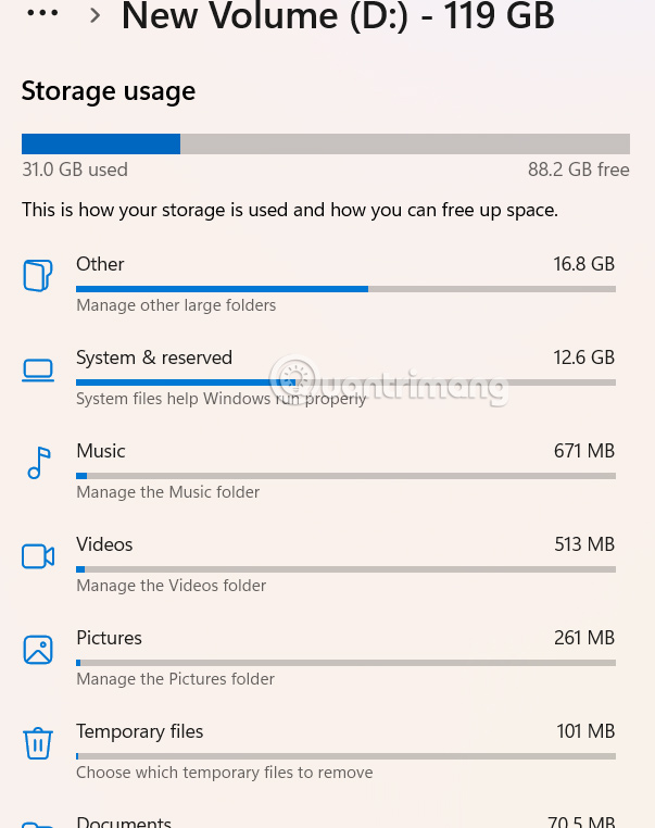 How to view files taking up disk space on Windows 11 Picture 7