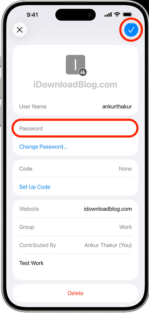 Instructions for viewing old account passwords saved on iPhone Picture 2
