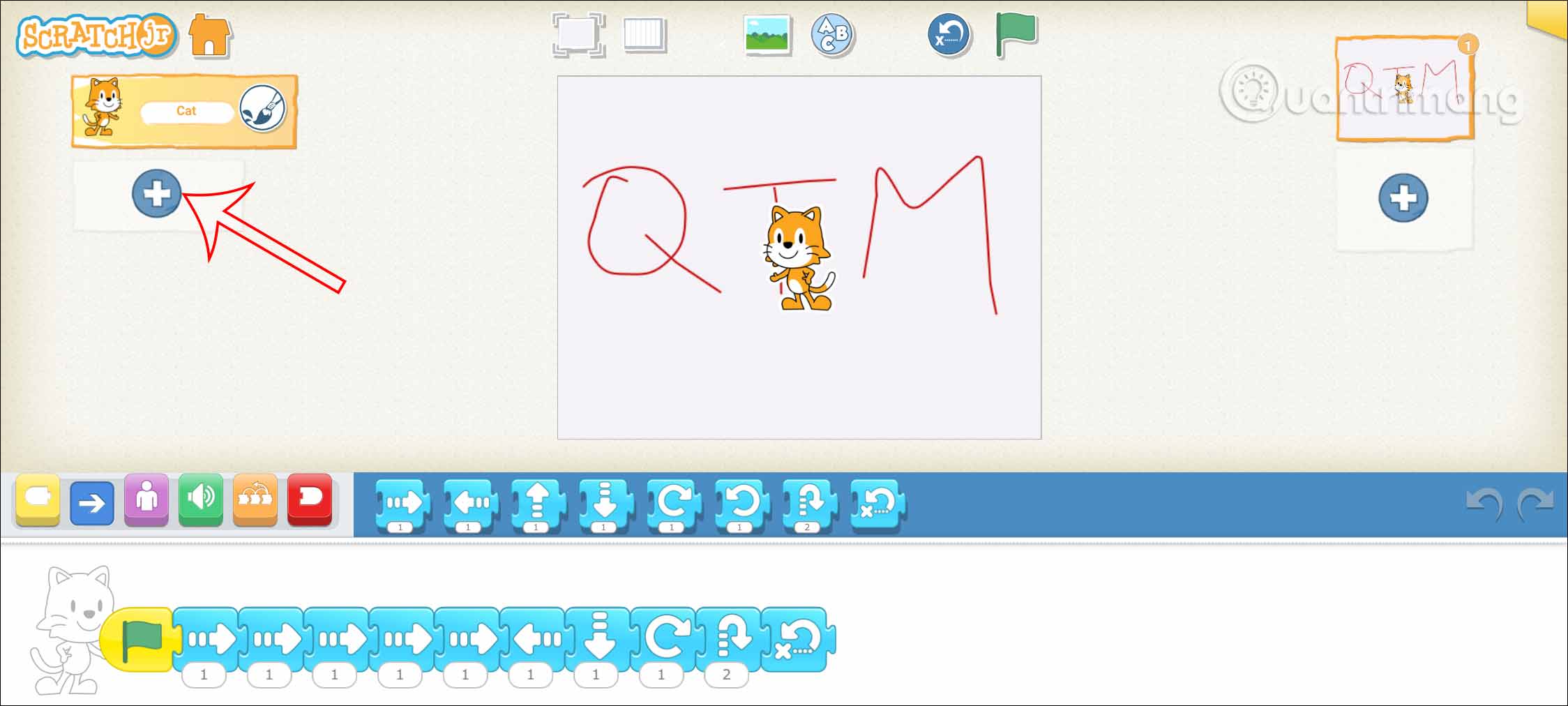 images 1 of Instructions on adding characters in ScratchJR