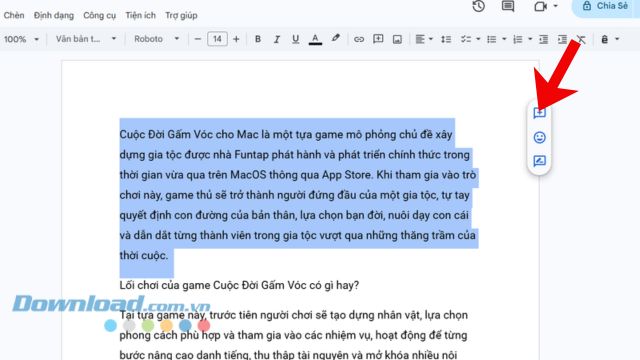 Instructions on adding comments and reviews in Google Docs Picture 1