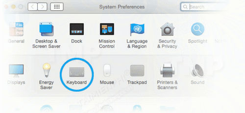 Picture 1 of Instructions on changing the keyboard language on a Macbook.