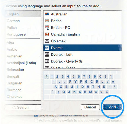 Picture 3 of Instructions on changing the keyboard language on a Macbook.
