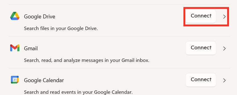 Picture 5 of Instructions on connecting Copilot with Gmail and OneDrive on Windows 11