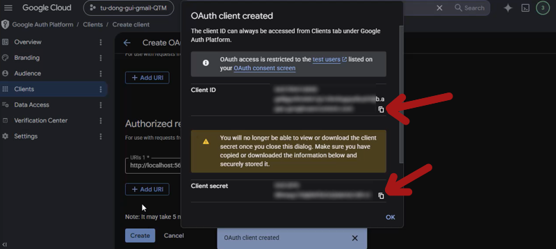images 19 of Instructions on connecting Gmail to n8n via Google Cloud Console