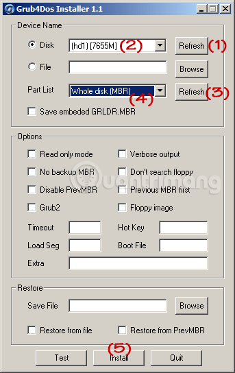 Picture 5 of Guide to quickly creating a bootable USB drive with Hiren's BootCD.