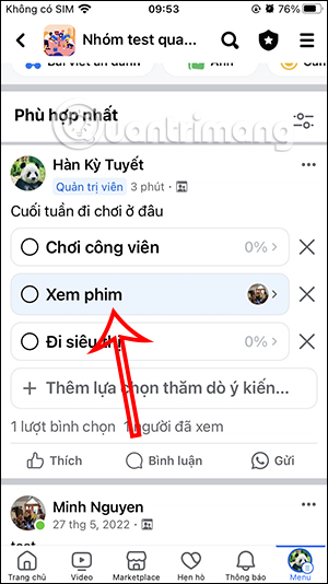 images 7 of Instructions on creating a poll in a Facebook group.