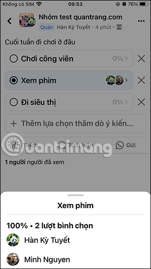 images 8 of Instructions on creating a poll in a Facebook group.