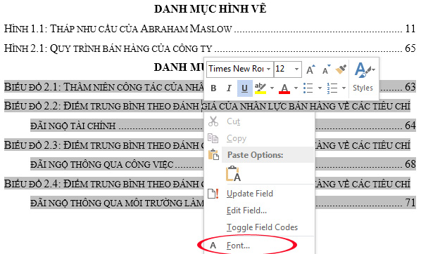 images 10 of Instructions on creating a table of contents automatically in Word.