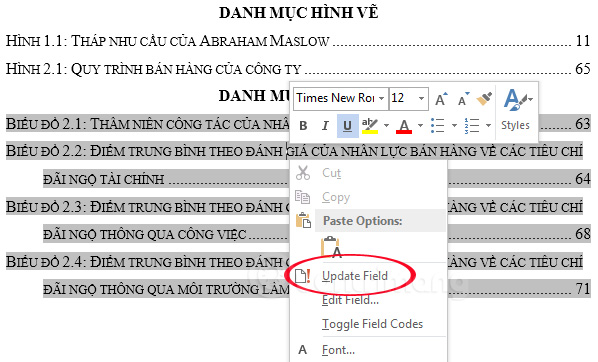 images 11 of Instructions on creating a table of contents automatically in Word.