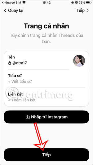 Instructions on creating a Threads account, Meta's newest social network. Picture 6
