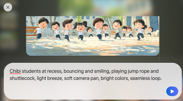 Guide to creating videos from images using Meta AI Picture 4