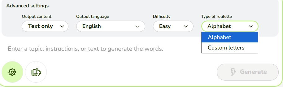 images 5 of Instructions on creating a word guessing game on Educaplay