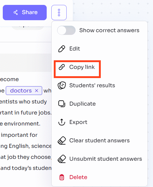 Picture 8 of Instructions on creating fill-in-the-blank exercises on Twee