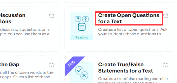 Picture 1 of Instructions on creating open-ended questions for a paragraph on Twitter
