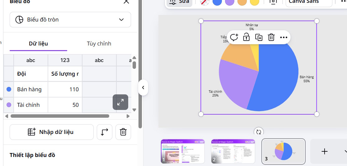 Guide to drawing charts in Canva Picture 3