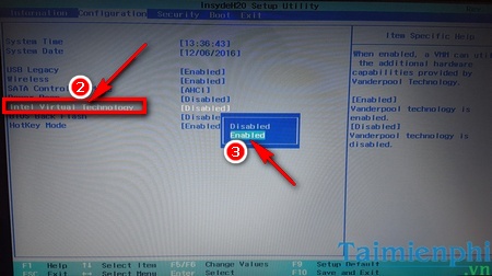 Picture 3 of Instructions on enabling CPU virtualization in BIOS, enabling VT-x from BIOS.